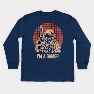 Gamer Nation: I'm a Gamer Kids Long Sleeve T-Shirt